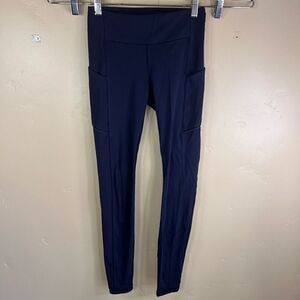 Lululemon Athletica Speed‎ Up Tights Black Size 4 Pockets Athleisure Active Yoga